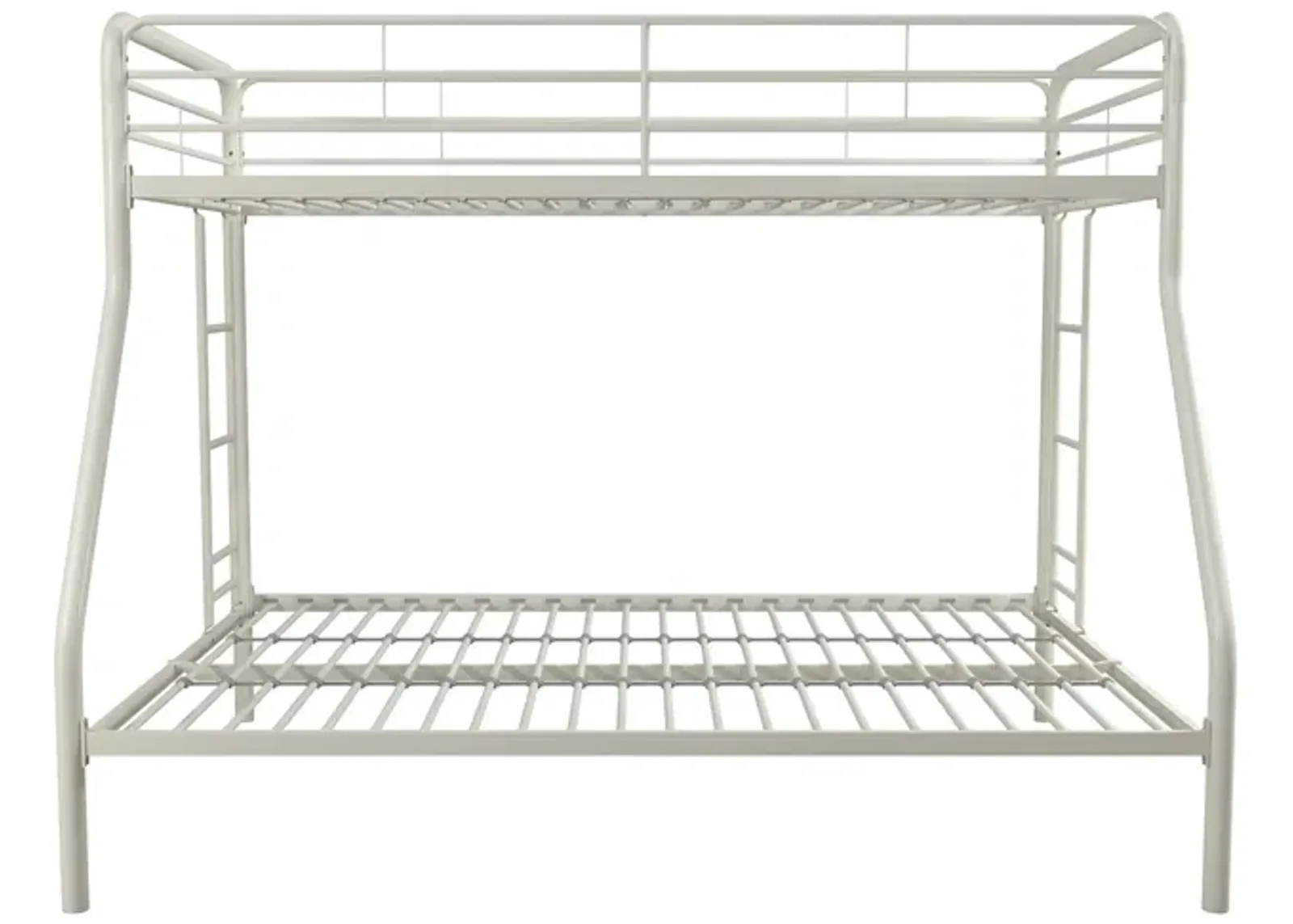 Atwater Living Cassia Twin over Full Metal Bunk Bed with Two Ladders and Safety Railings