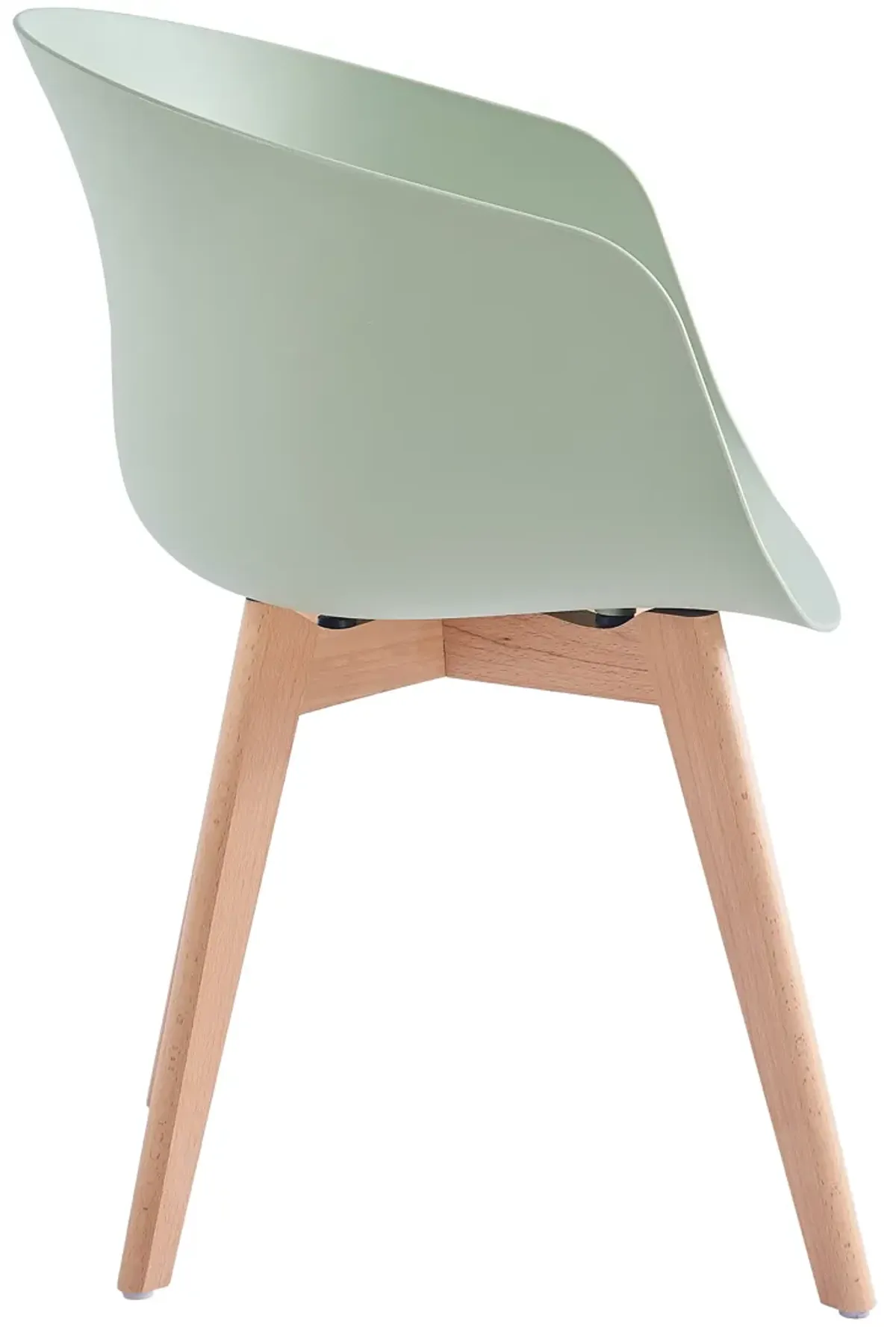 Set of 4 Scandinavian Dining Chairs with Wooden Legs