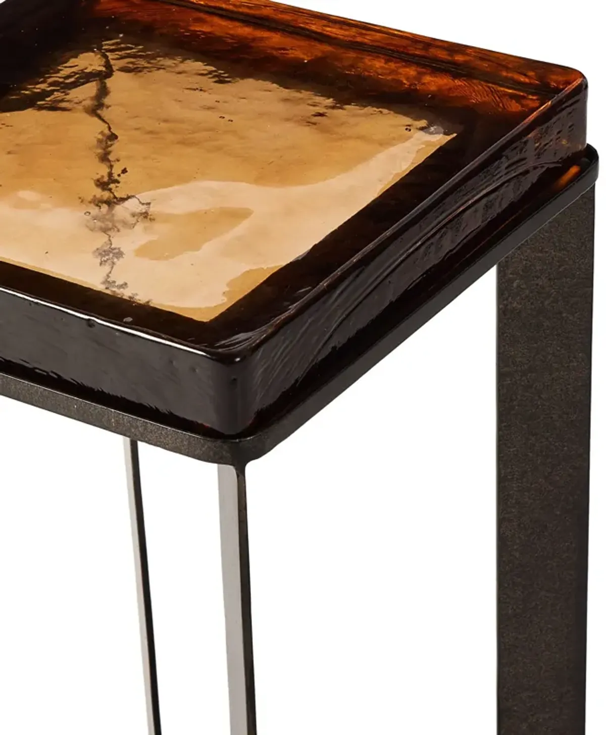 Lennie Cast Glass End Table