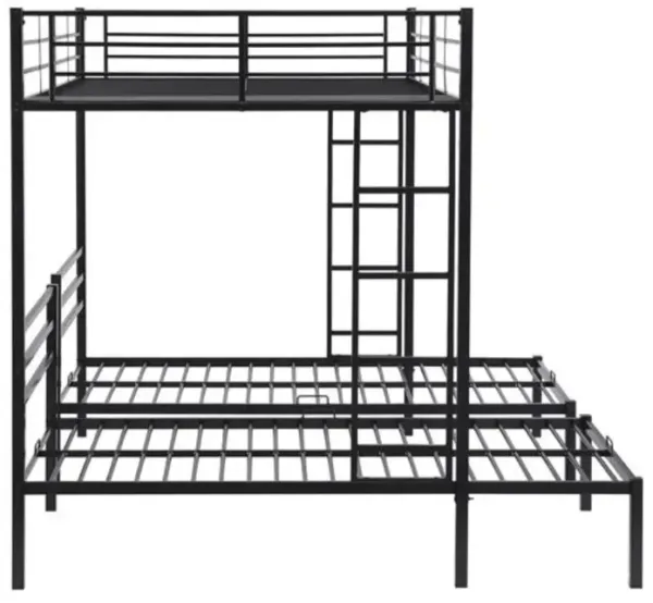 Space-Saving Bunk Bed with Integrated Storage Shelf for Bedroom or Dorm