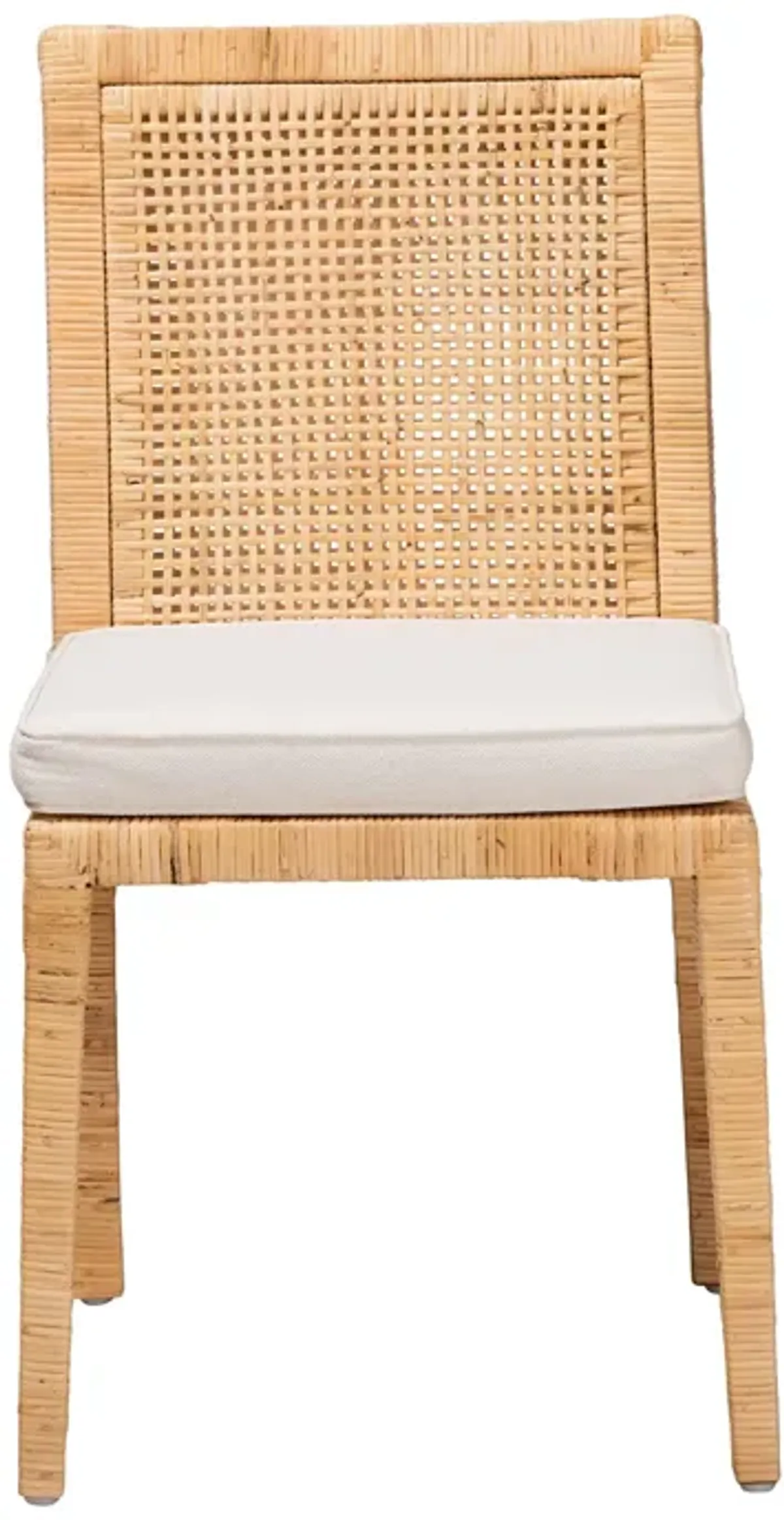 Baxton Studio Sofia Modern and Contemporary Natural Finished Wood and Rattan Dining Chair