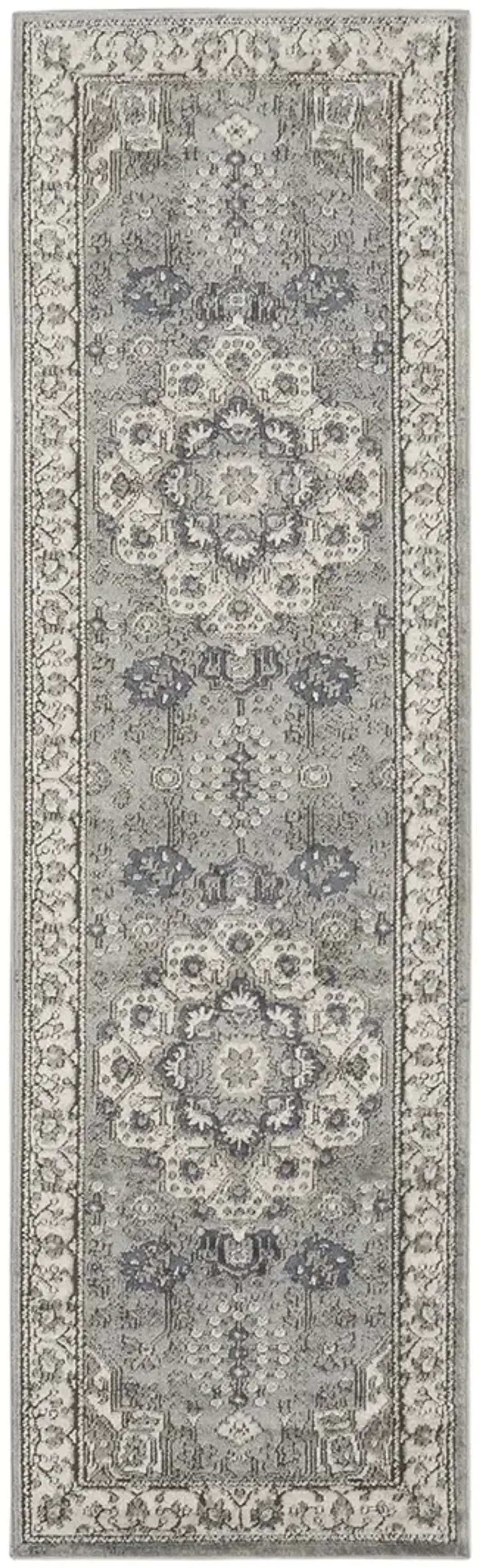 Quarry QUA07 Gray/Ivory 2'2" x 7'6" Rug