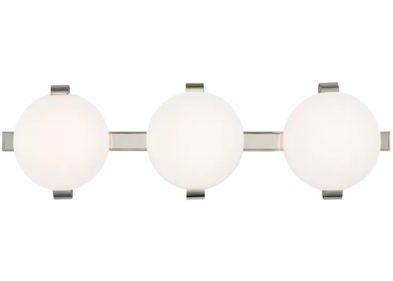 Marisol 28" Bath Bar in Polished Nickel with White Glass