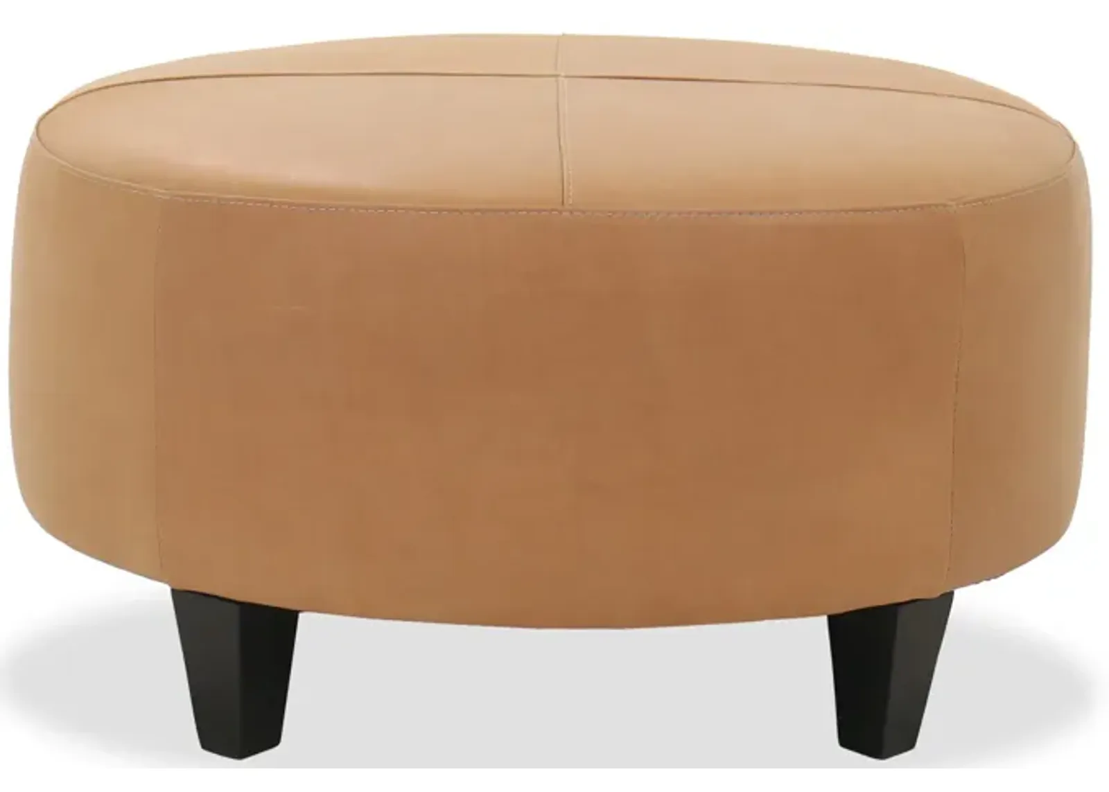 Medium Leather Ottoman