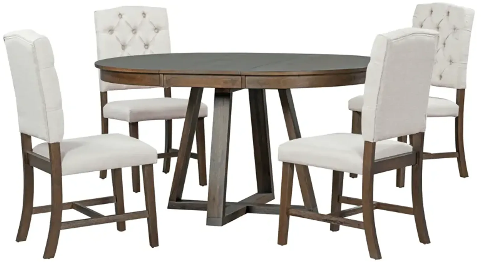 Merax 5-Piece Retro Functional Dining Set