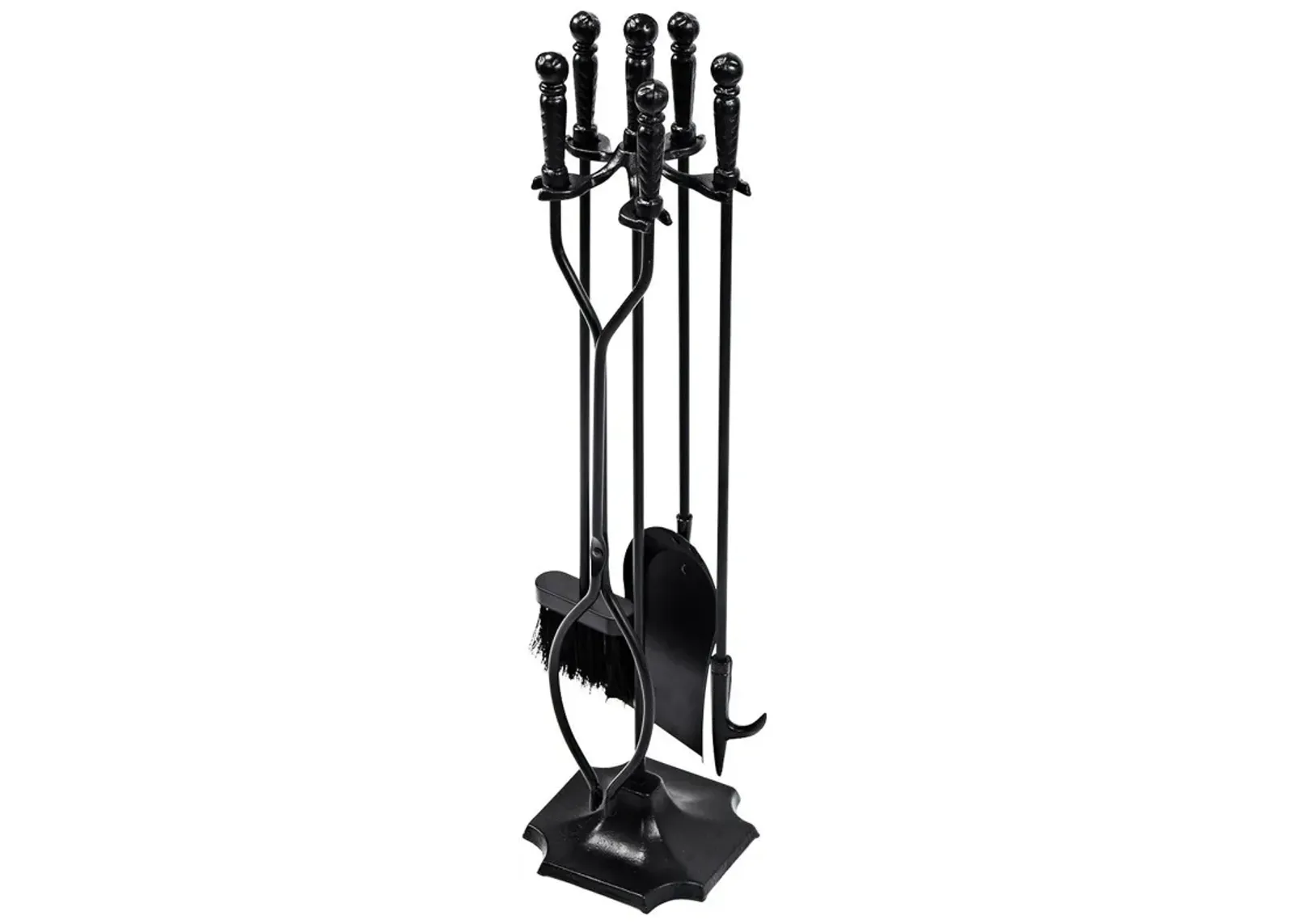 31 inch 5 Pieces Metal Fireplace Tool Set with Stand