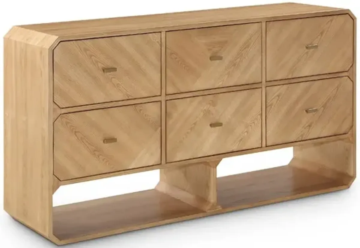 Meridian Furniture Parker Natural Ash Veneer Dresser