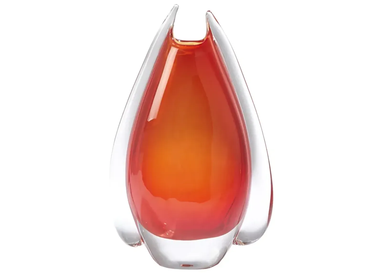 Fin Vase- Orange Medium