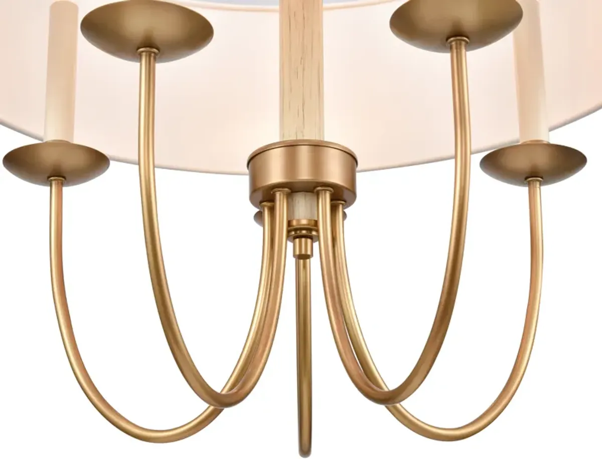 Neville 23'' Wide 5-Light Brass Chandelier