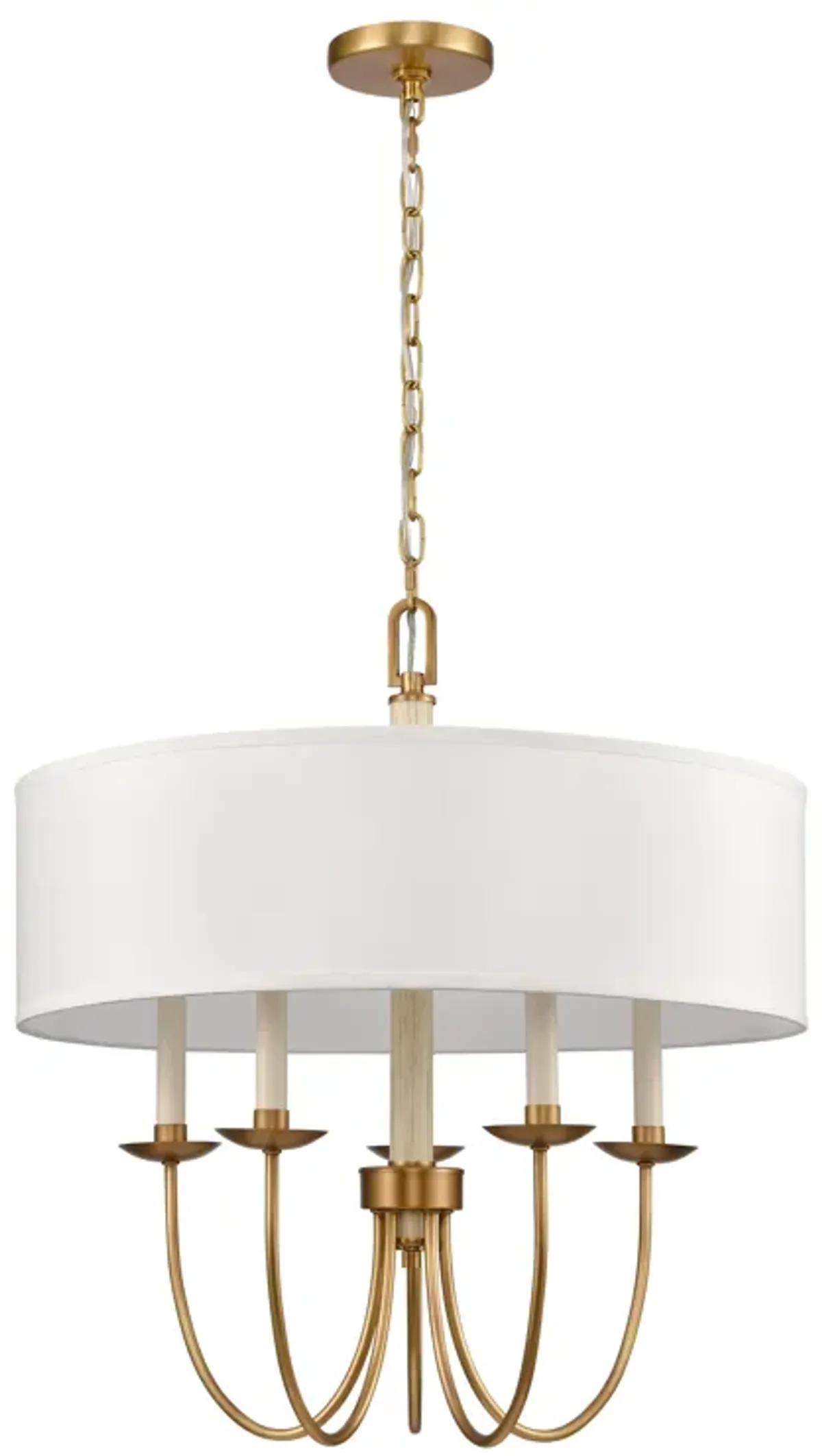 Neville 23'' Wide 5-Light Brass Chandelier