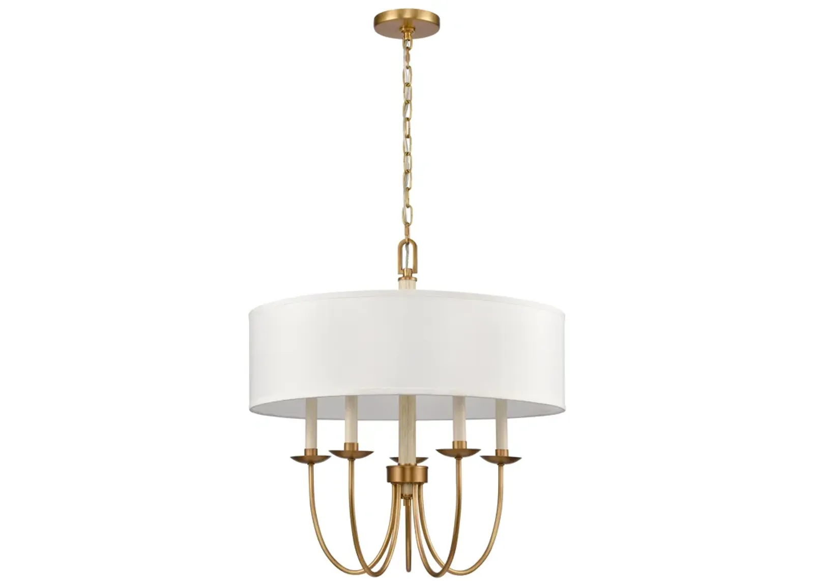 Neville 23'' Wide 5-Light Brass Chandelier