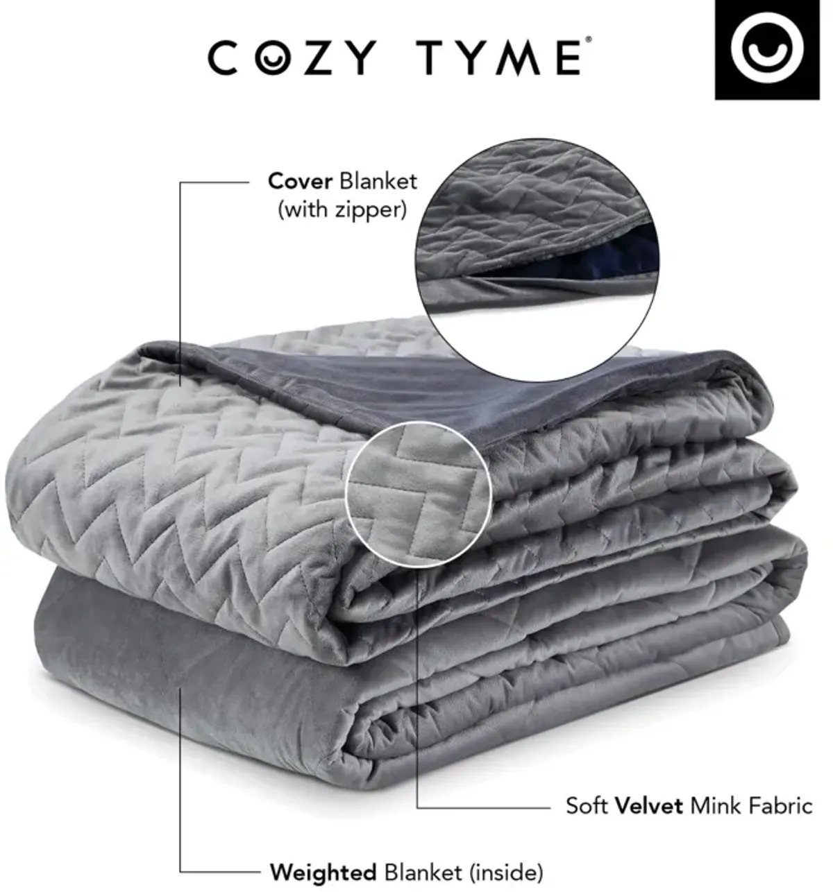 Cozy Tyme Lehana Weighted Blanket 15 Pound 48"x72"