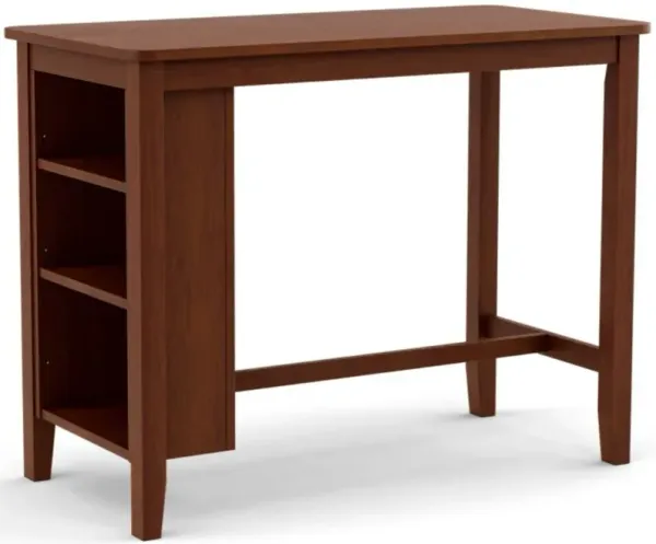 Hivago Counter Height Bar Table with 3-Tier Storage Shelves for Home Restaurant
