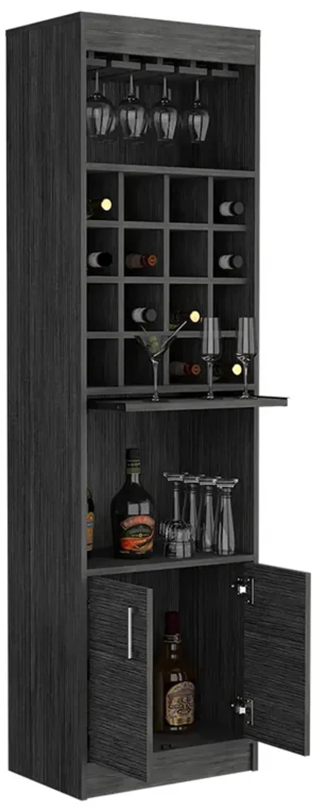 Bar Cabinet Modoc, Living Room, Smoky Oak