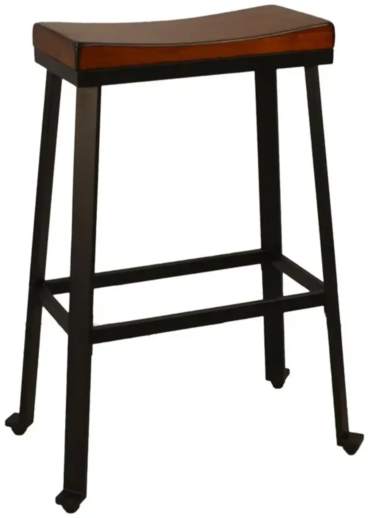 Carolina Living Thea 30 Saddle Seat Barstool - Chestnut/Black