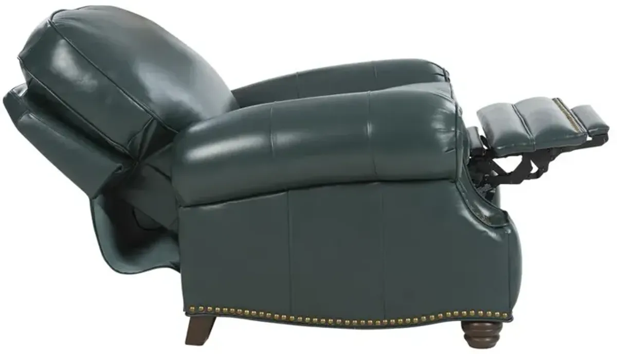 Barcalounger Longhorn Recliner, Highland Emerald / All Leather