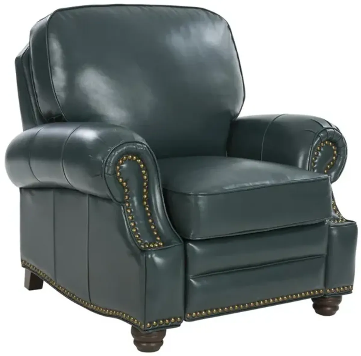 Barcalounger Longhorn Recliner, Highland Emerald / All Leather