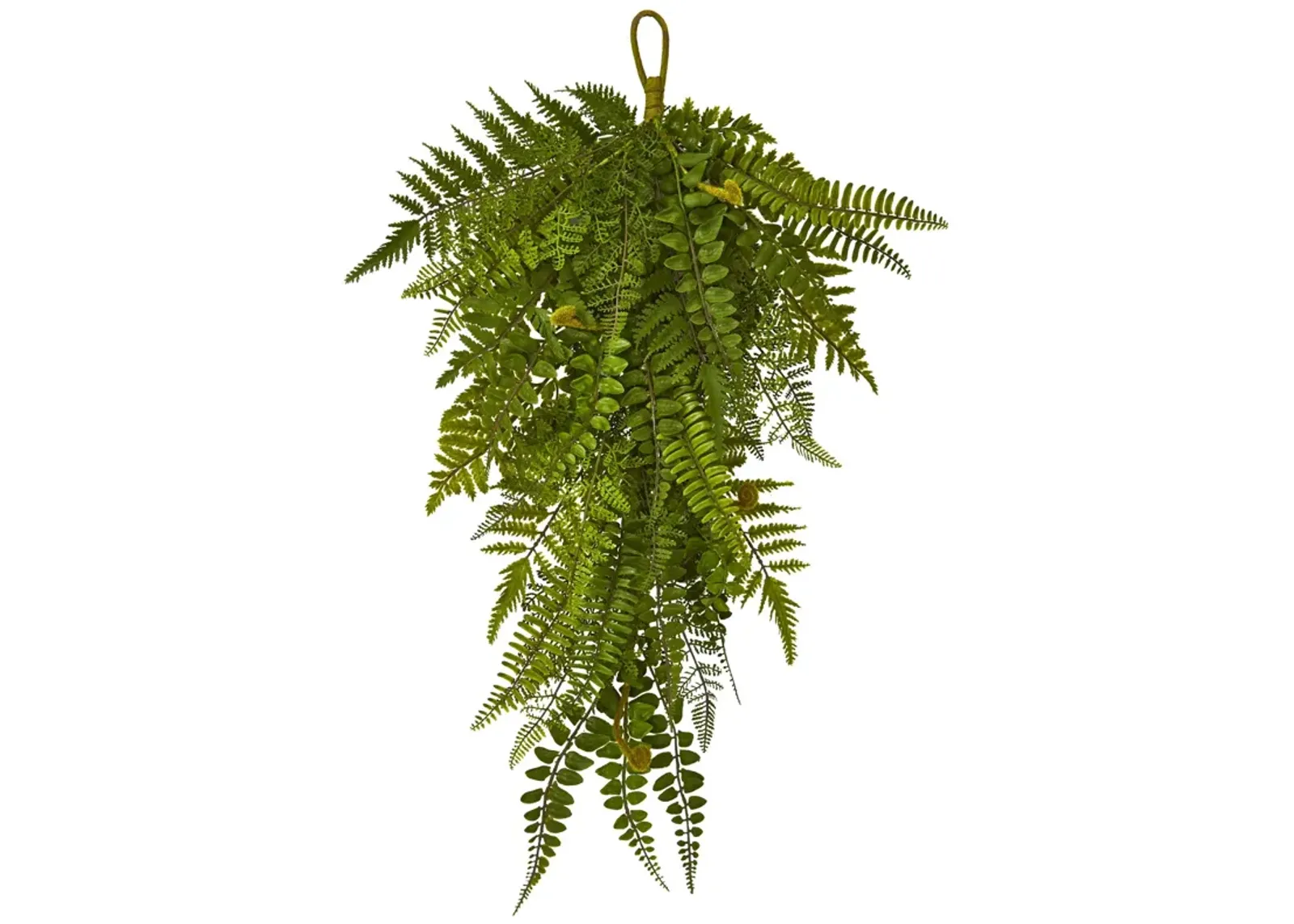 HomPlanti 28" Fern Artificial Teardrop (Set of 2)