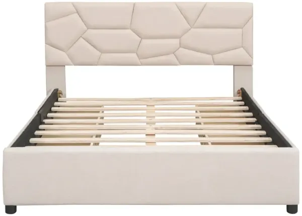 Merax Upholstered Platform Bed with 4 Drawers