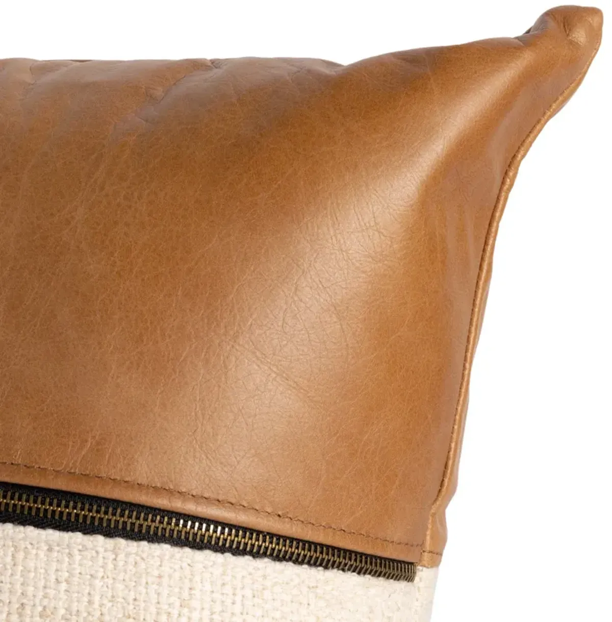 Leather & Linen Pillow