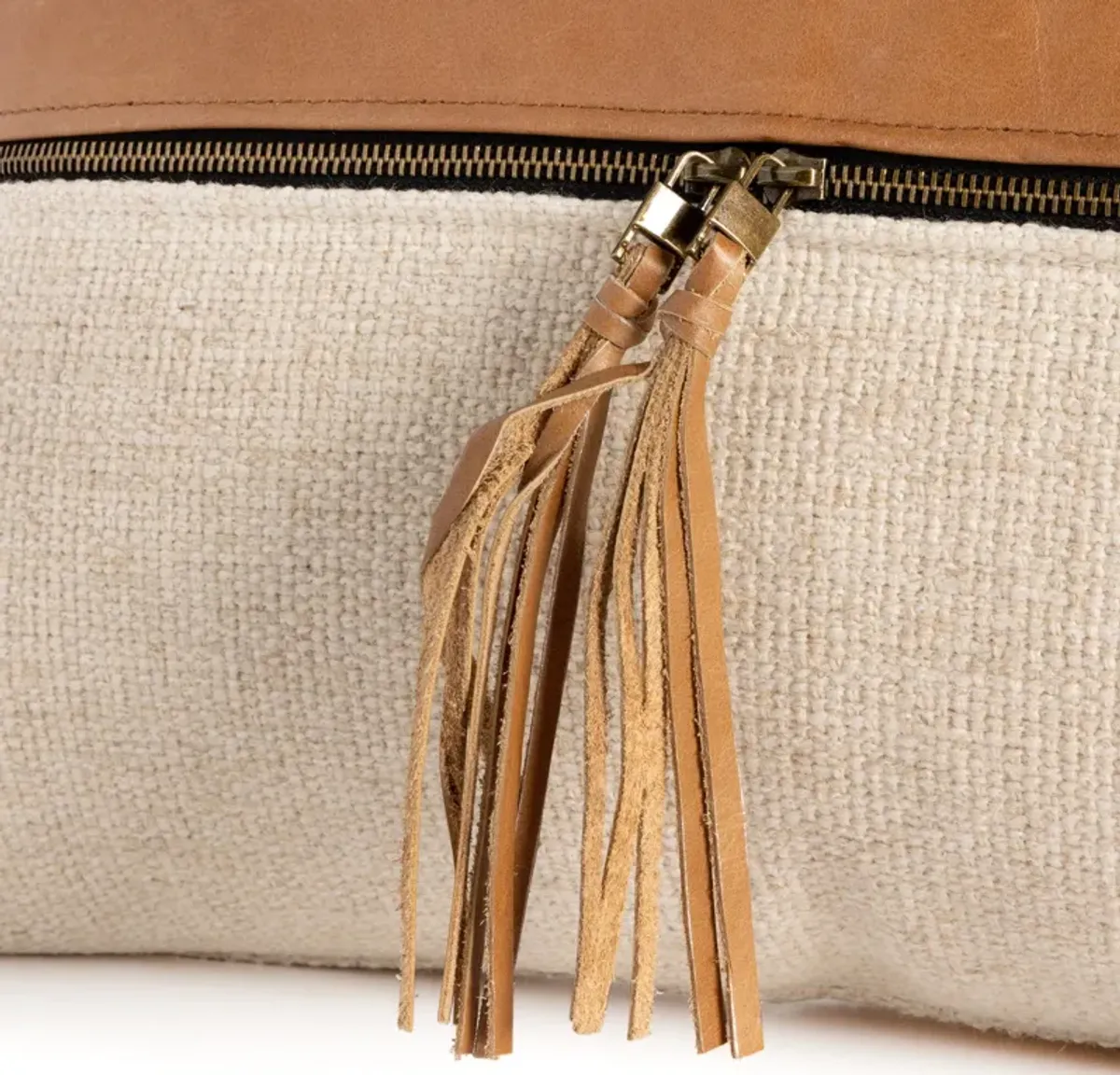 Leather & Linen Pillow