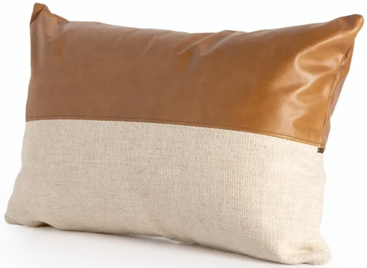 Leather & Linen Pillow