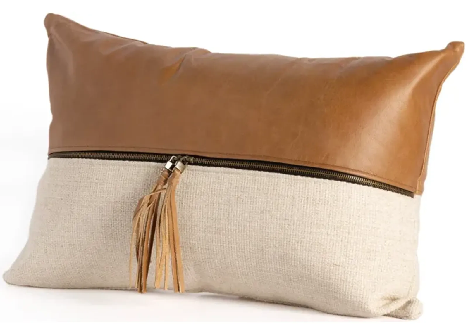 Leather & Linen Pillow