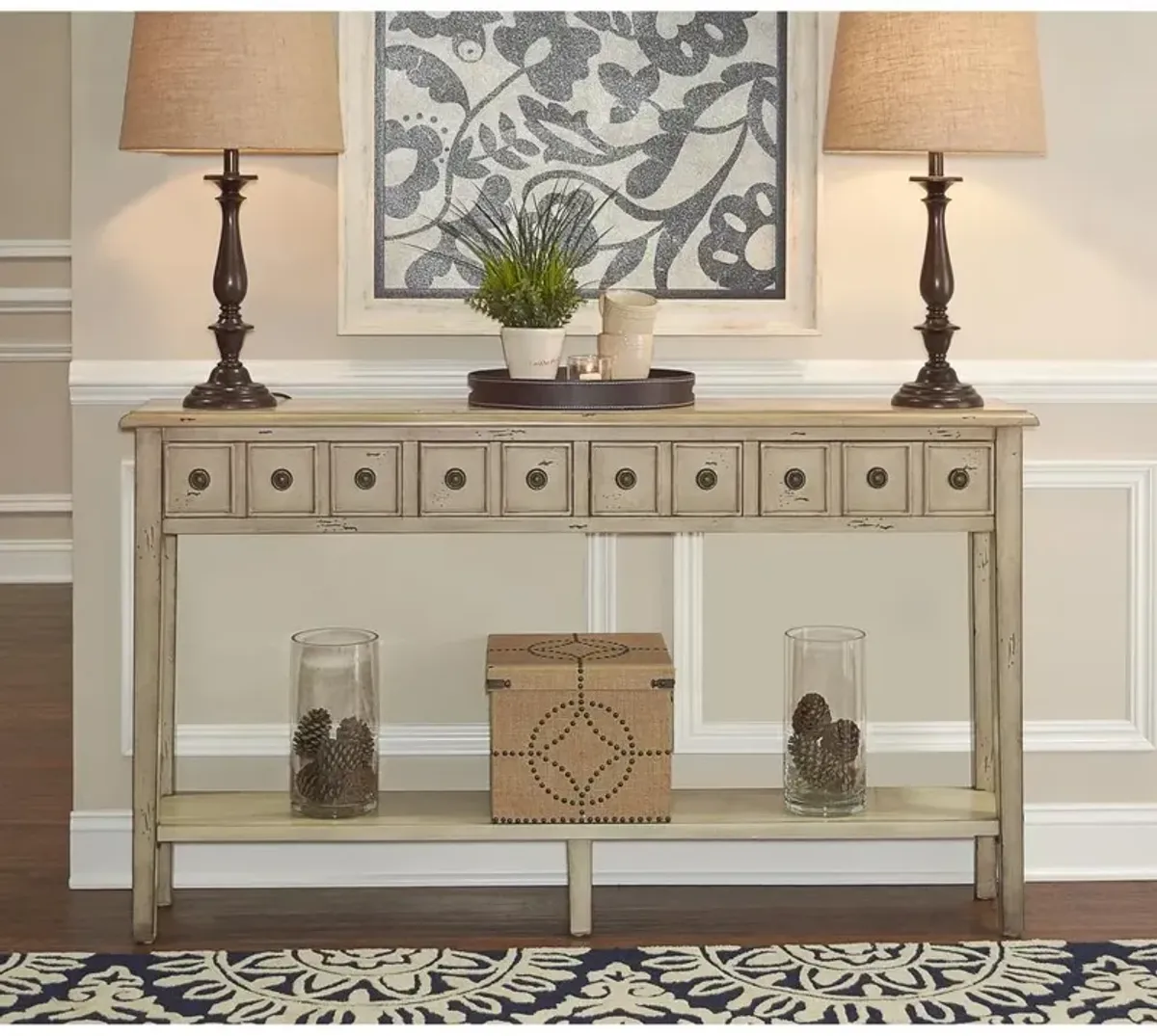 Powell Sadie Cream Long Console