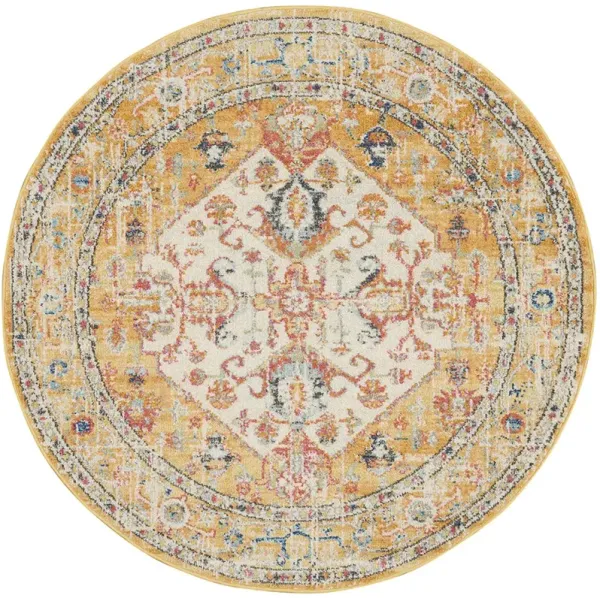 Passion PSN23 Ivory/Yellow 5'3" x 7'3" Rug