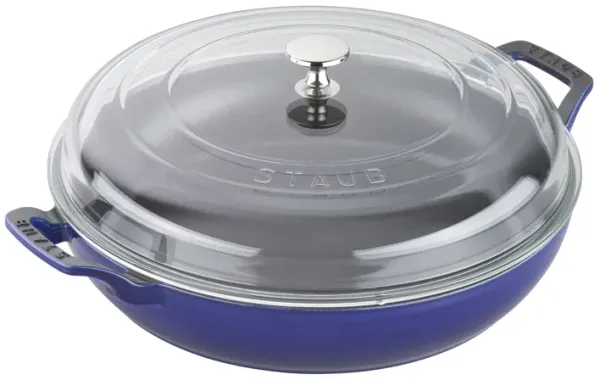 Staub Cast Iron 3.5-qt Braiser with Glass Lid - Turquoise