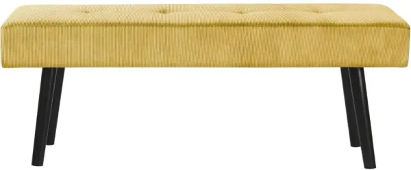 Mid-Century Corduroy Upholstered End-of-Bed Bench – Stylish Bedroom Accent