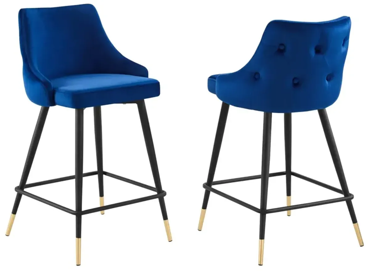 Adorn Performance Velvet Counter Stool Set of 2