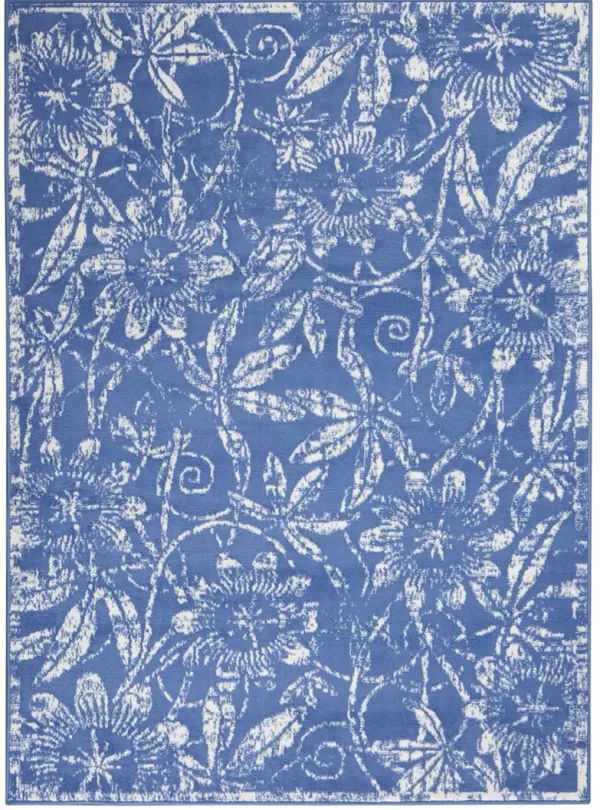 Whimsicle WHS05 Blue 4' x 6' Rug