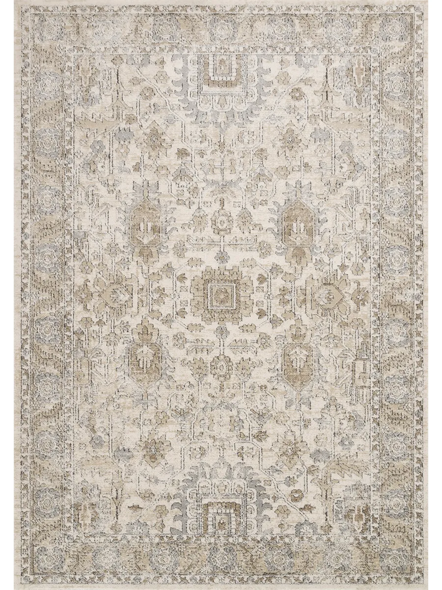 Teagan TEA03 Ivory/Sand 3'4" x 5'7" Rug