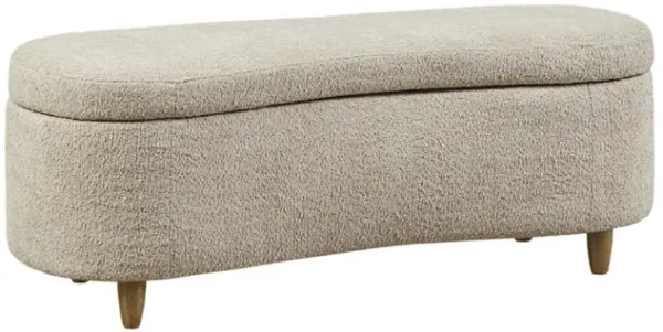 Bailey Boucle Flip Top Storage Bench