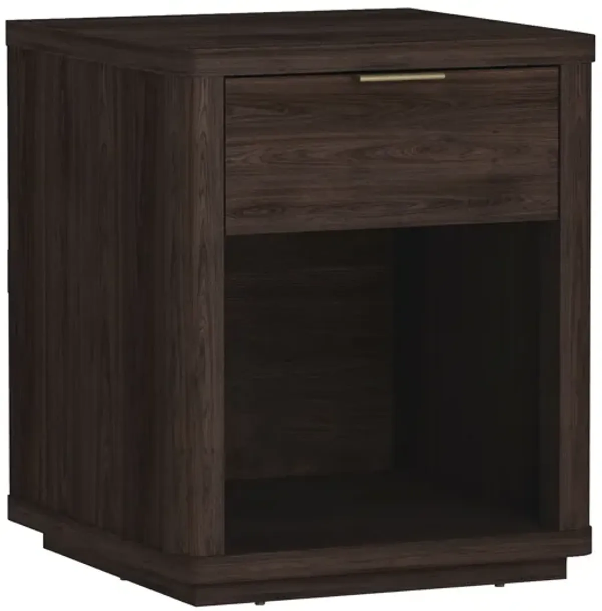 Evelyn Narrow 1-Drawer Nightstands in Brown (Set of 2)