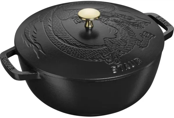 Staub Cast Iron 3.75-qt Essential French Oven with Dragon Lid - Cherry
