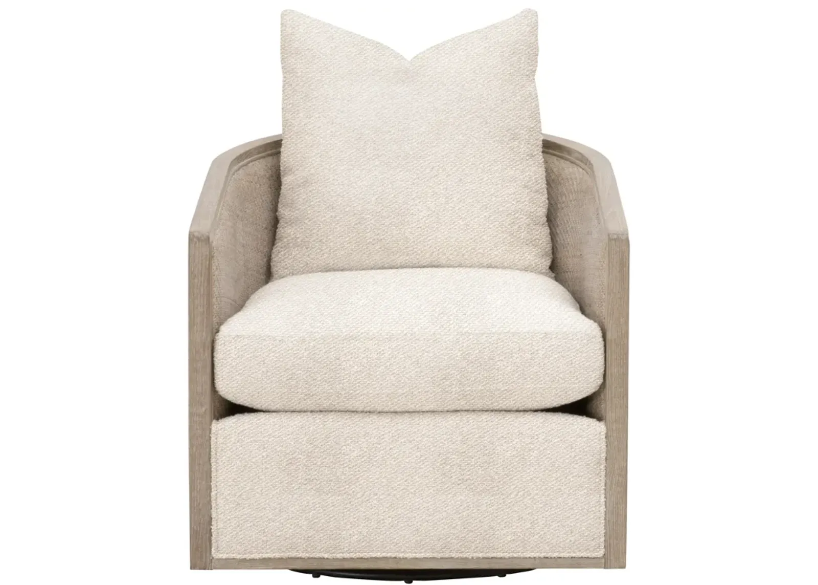 McGuire Swivel Club Chair in Gray