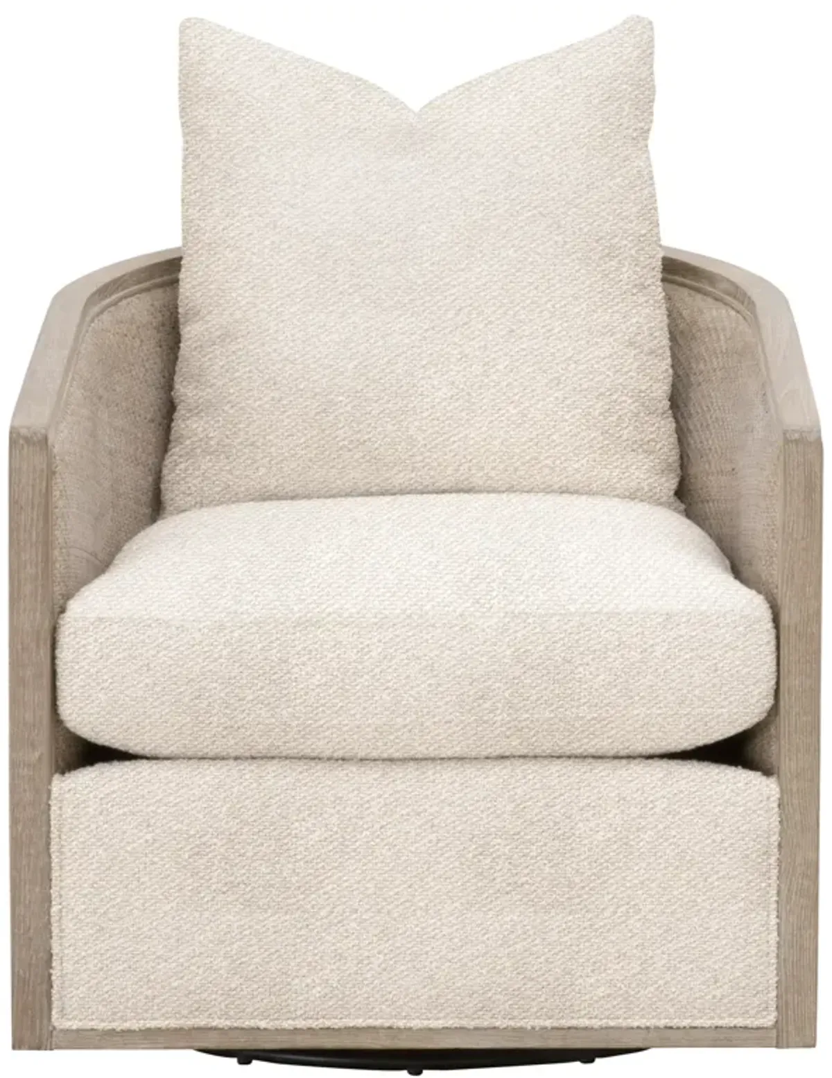 McGuire Swivel Club Chair in Gray