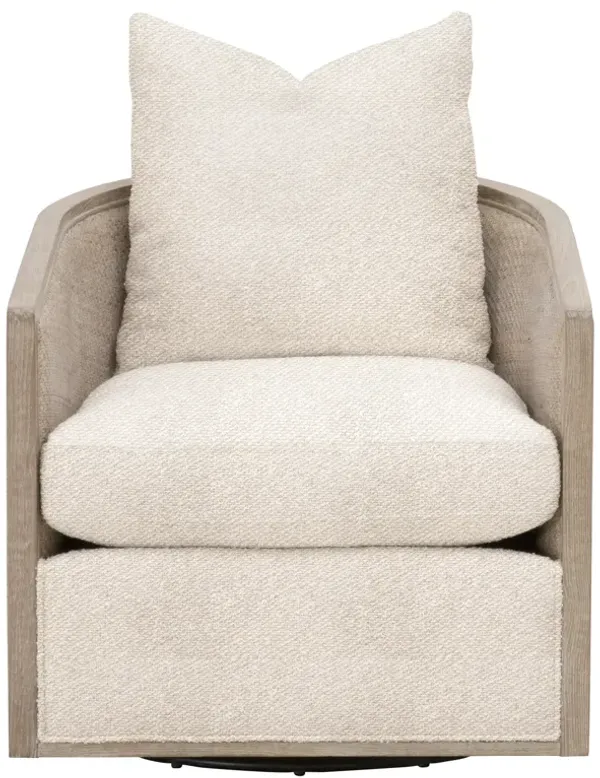 McGuire Swivel Club Chair in Gray