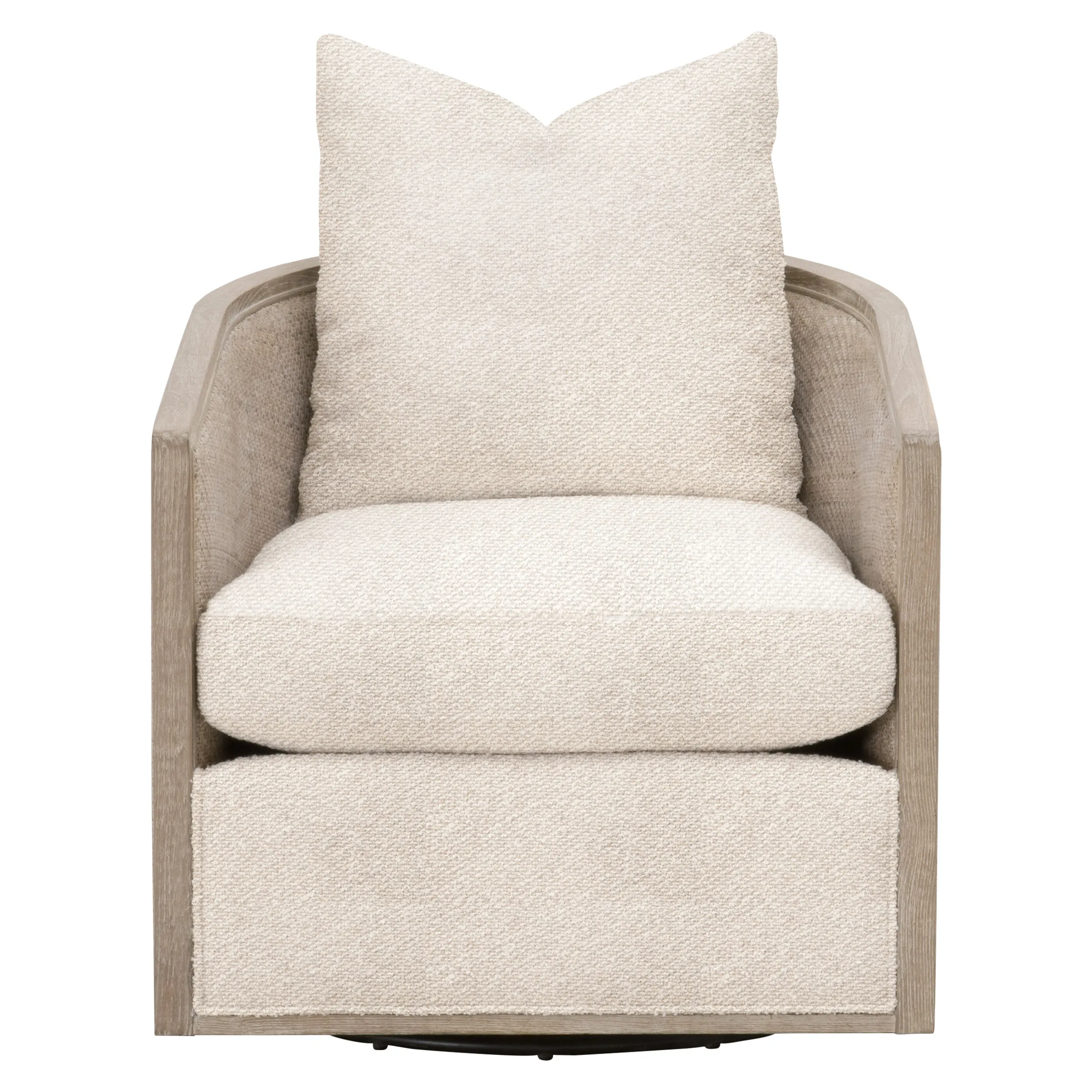 McGuire Swivel Club Chair in Gray