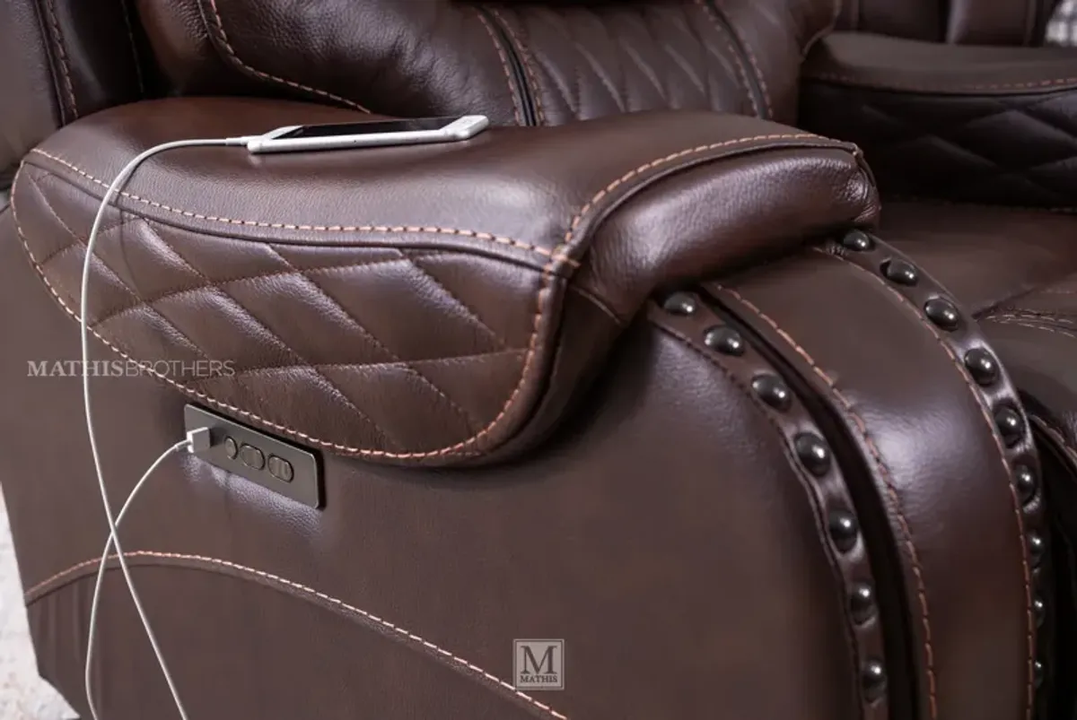 Yosemite Power Leather Reclining Sofa