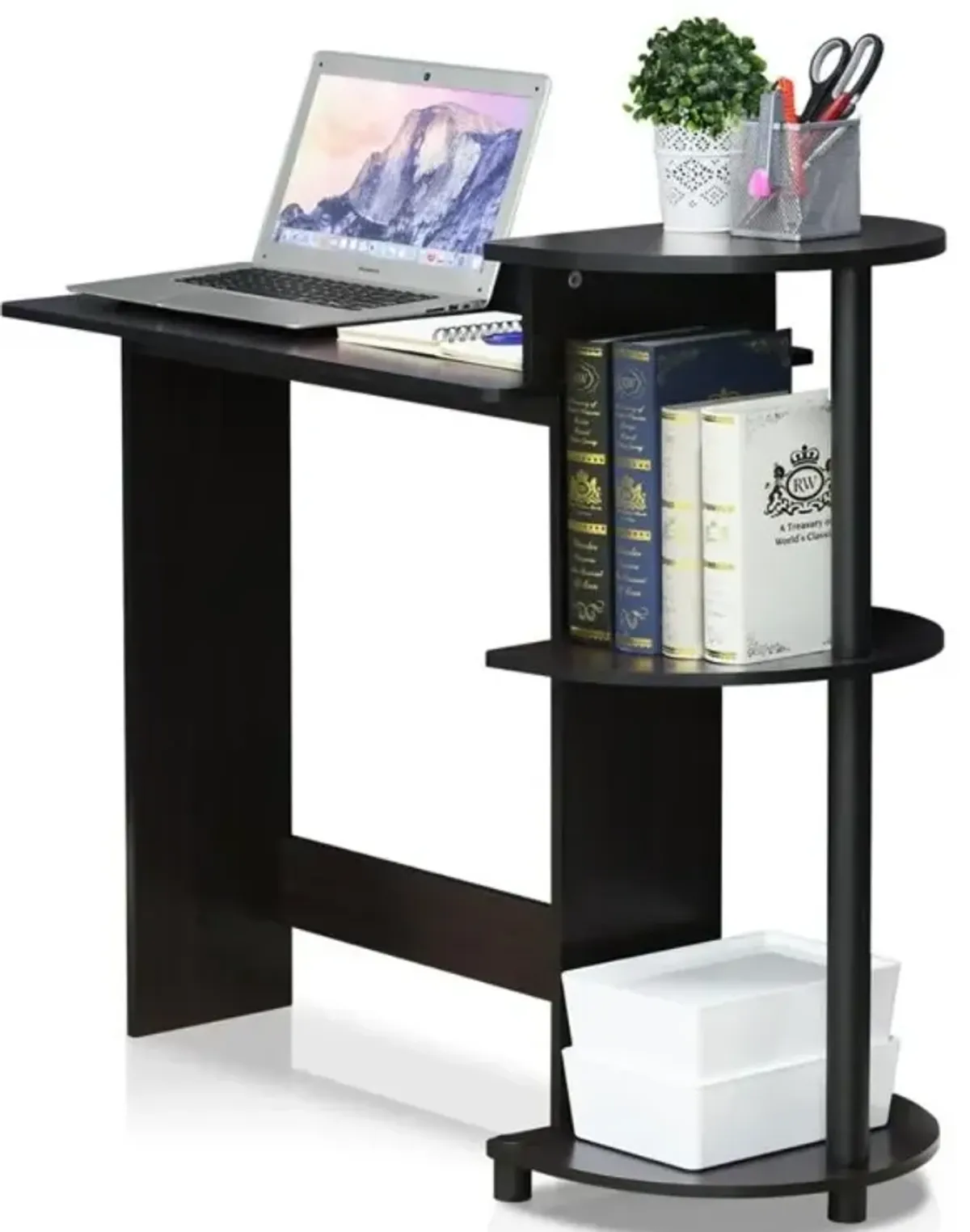 Contemporary Home Office Computer Desk in Black Finish