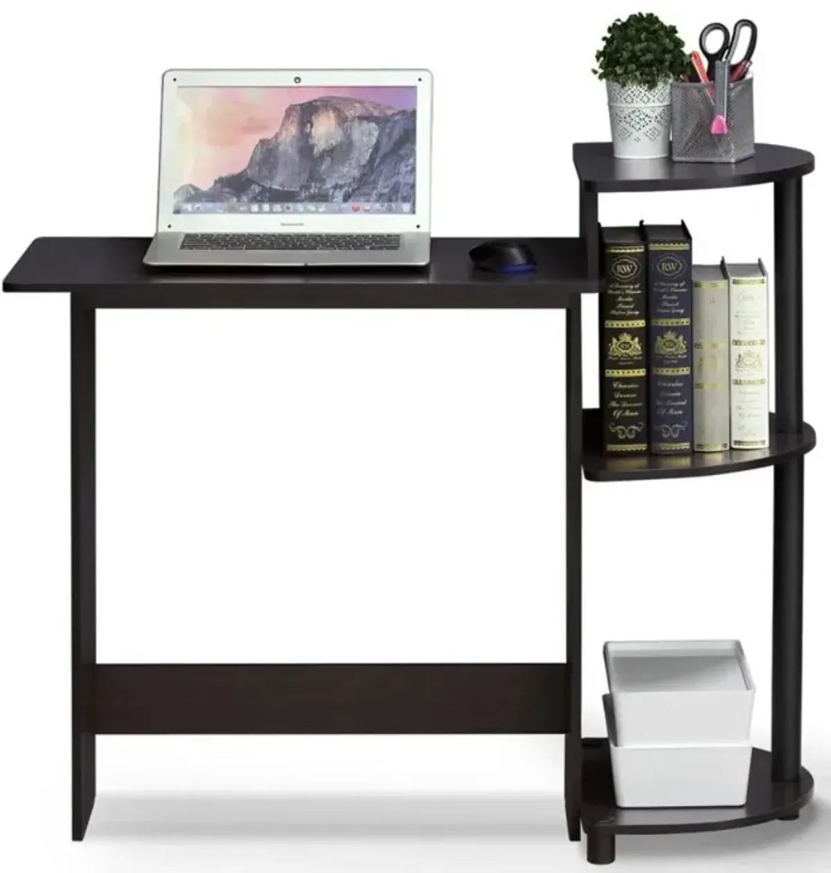 Contemporary Home Office Computer Desk in Black Finish