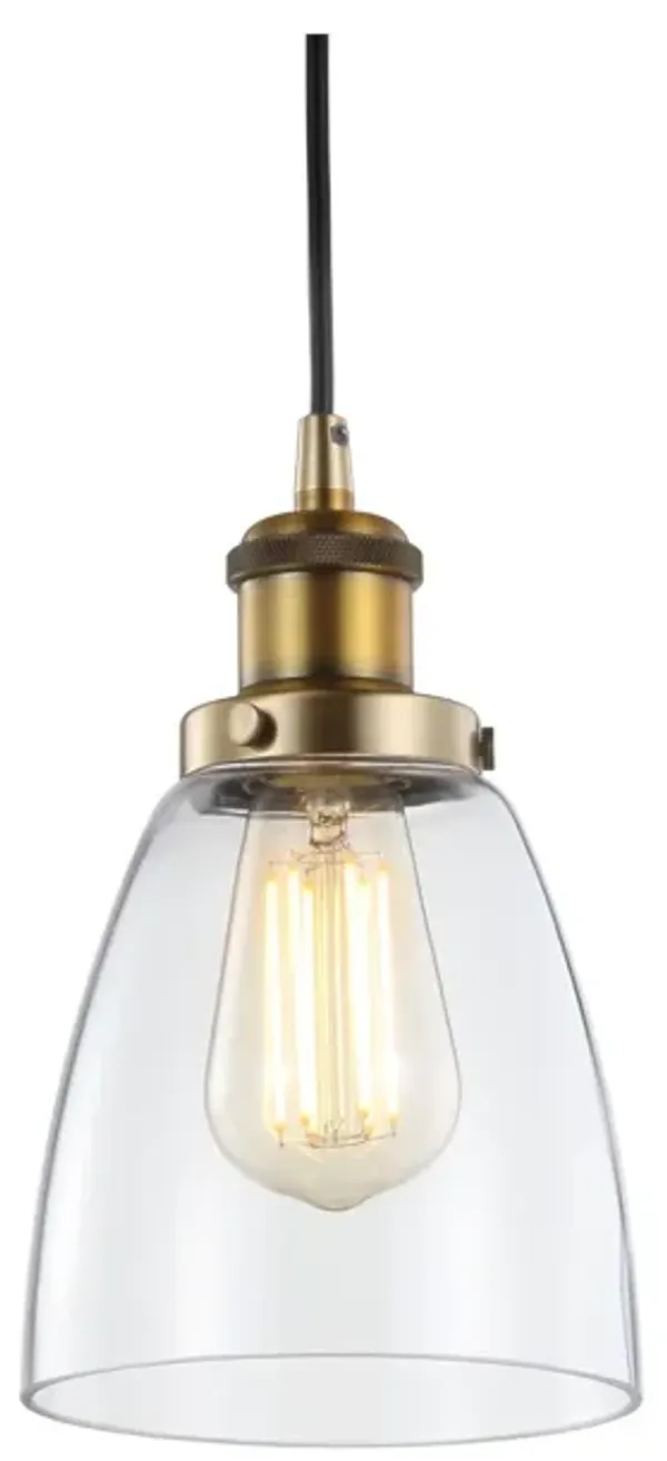 Cleo Adjustable Metal/Glass LED Pendant