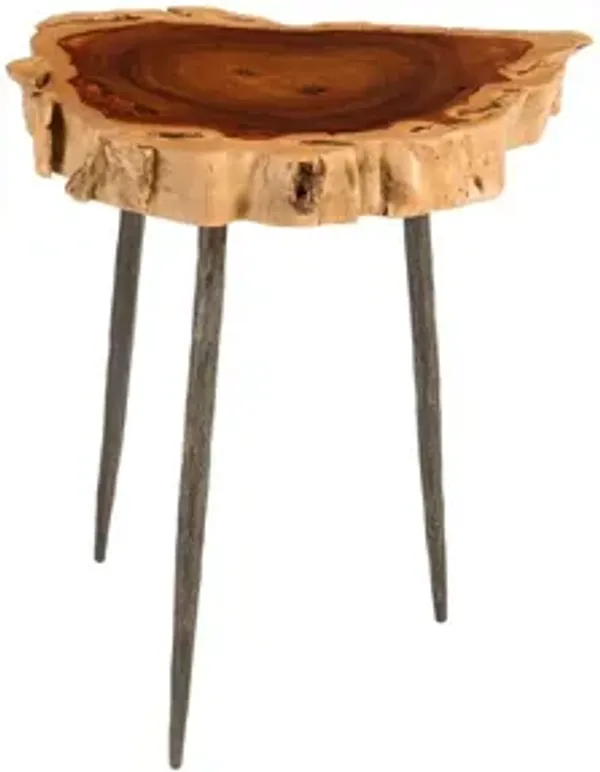 Burled Side Table