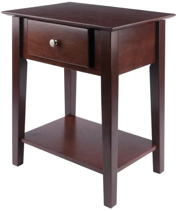 Winsome Wood Shaker Accent Table, Antique Walnut