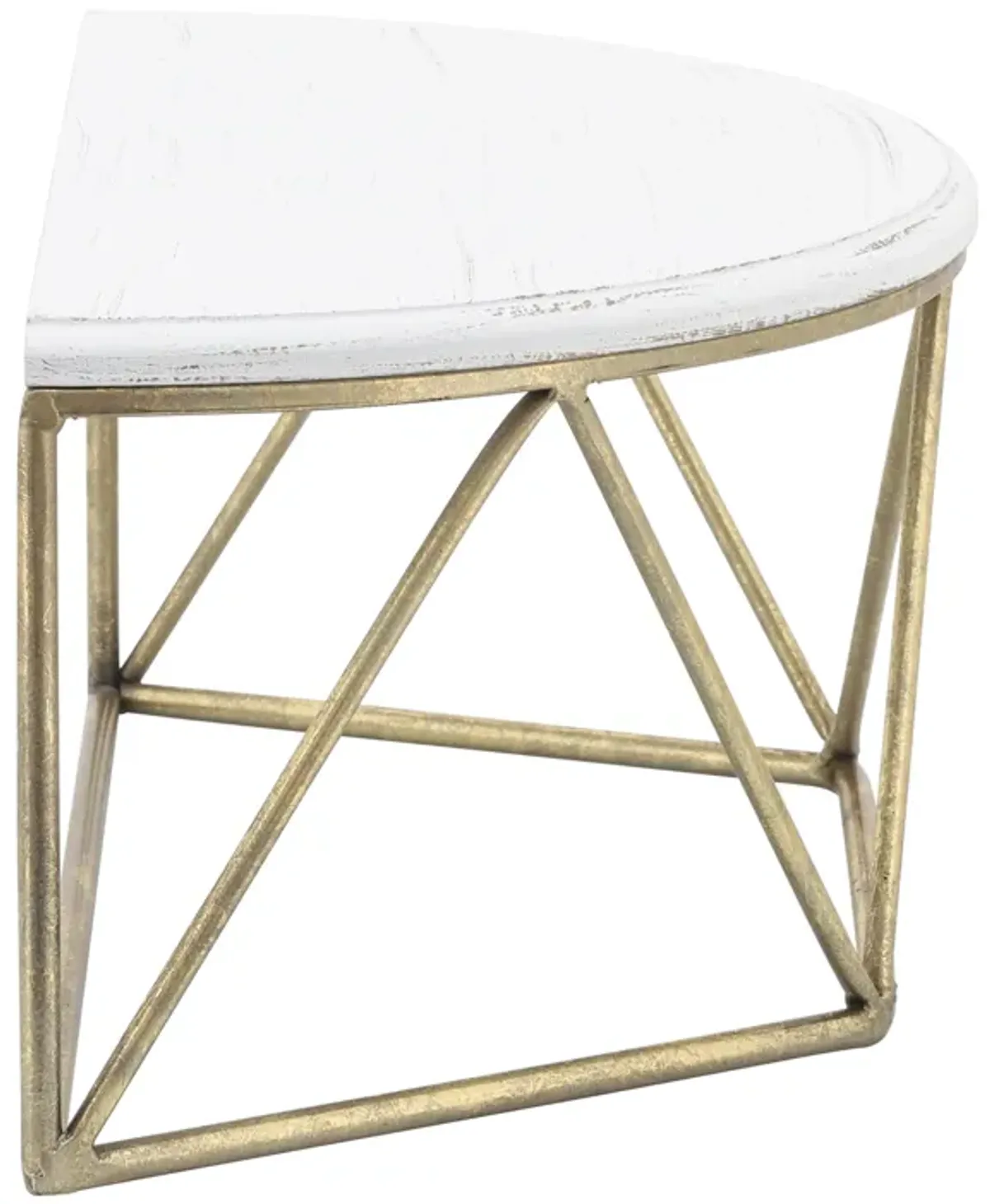 16" Demilune Wall Shelf, White