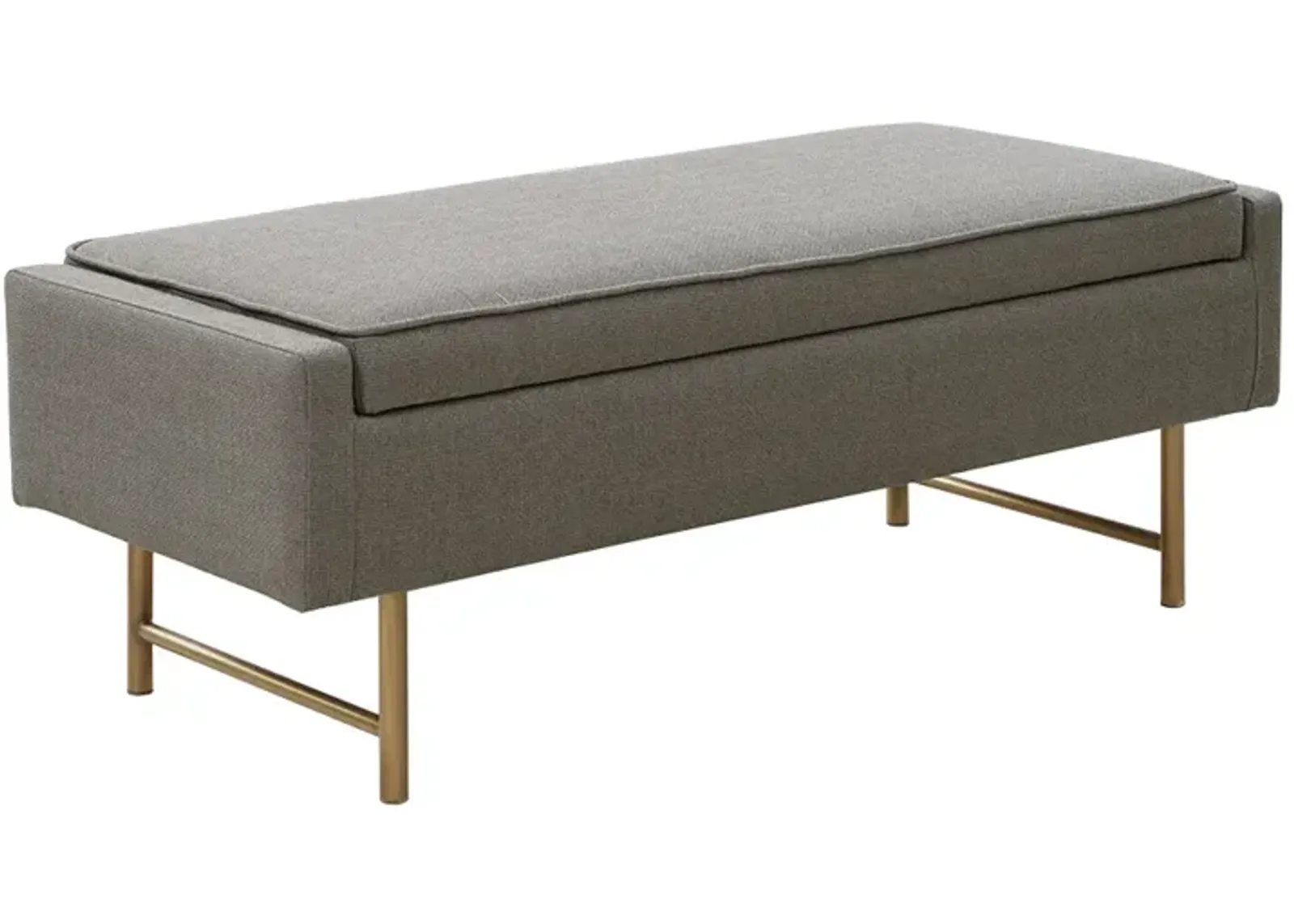 Gracie Mills Harvey Upholstered Accent Bench with Metal legs