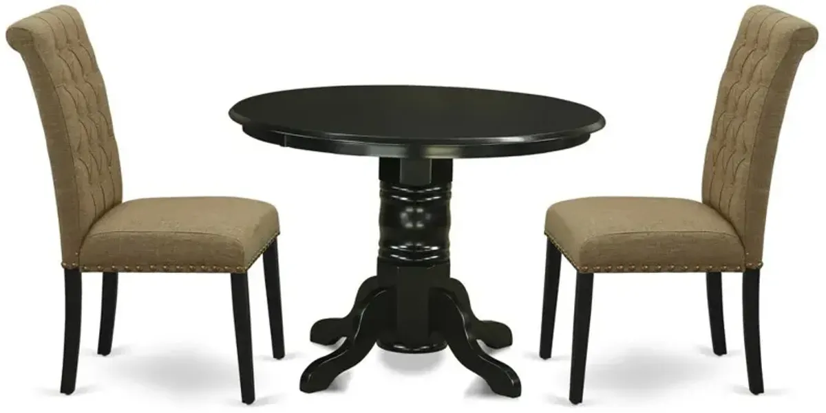Dining Room Set Black, SHBR3-BLK-17